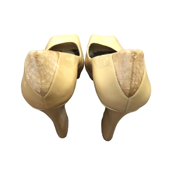 Sam Edelman Tacoma Peep Toe Leather Upper Tan High Heels Size 7 1/2 - Picture 3 of 12